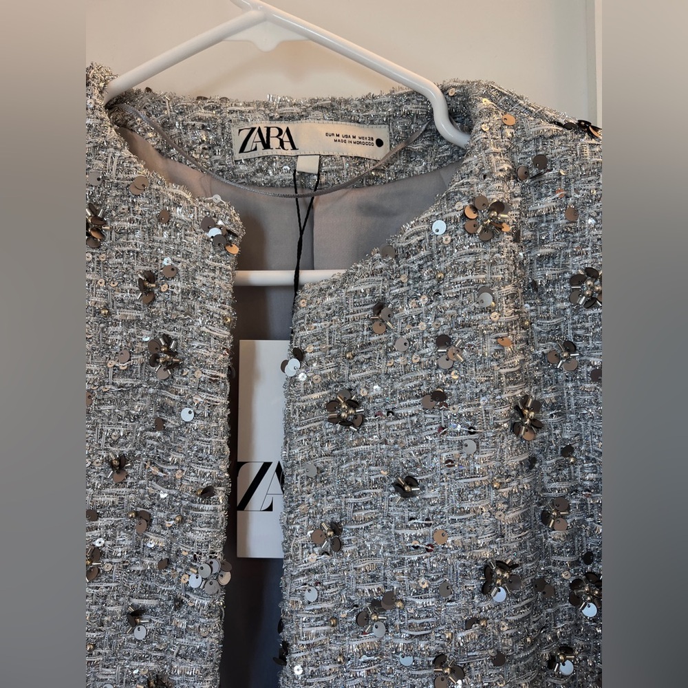 NWT Zara collection sequin jacket